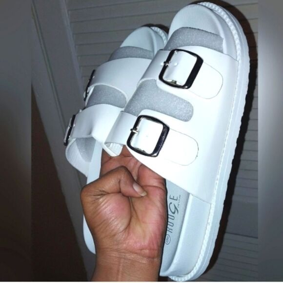 Double Buckle sandals sz 9 - Picture 4 of 5